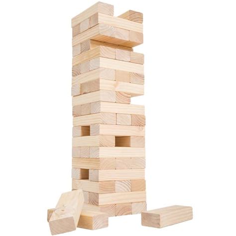 beach game with wooden blocks.